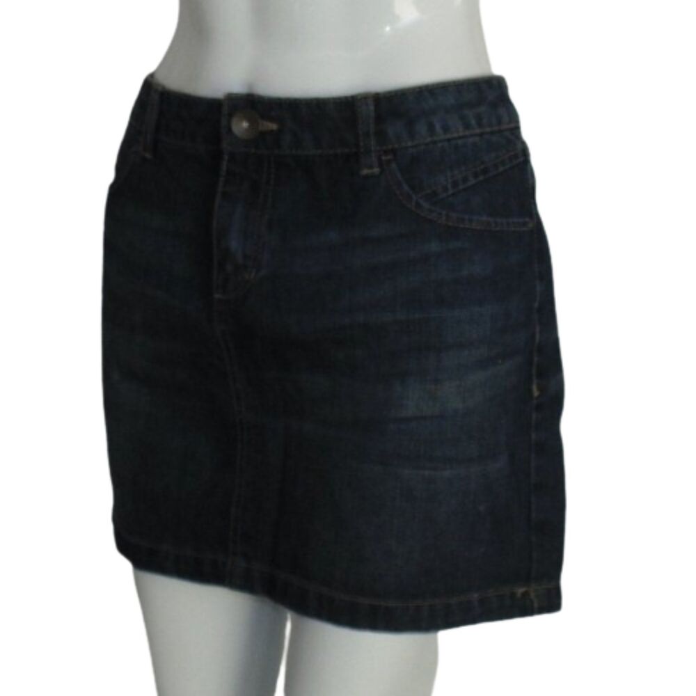 ROUTE 66 Denim Skirt, 32", Mini, Pockets! Zipper fly, Button waist, 100% Cotton - Picture 3 of 13
